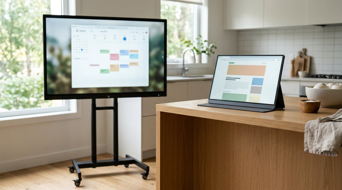 MegPad and portable monitor side-by-side comparison for home use