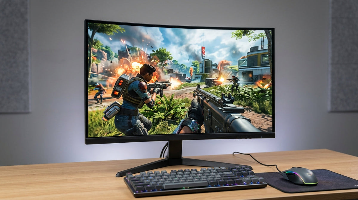 Input lag and reaction time comparison in a competitive gaming setup