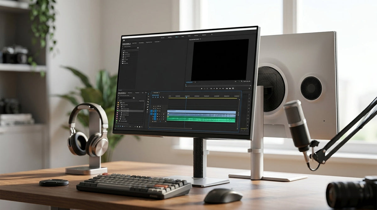 Creator desktop monitor setup