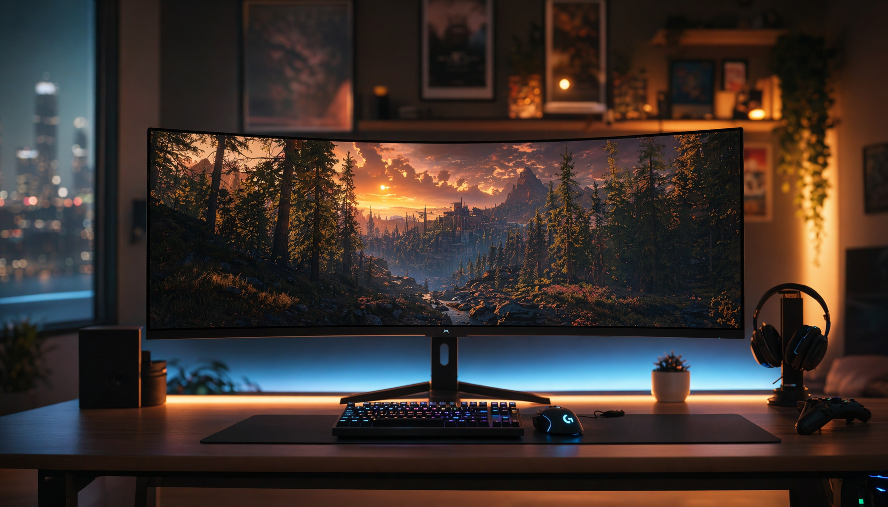 Some games benefit less from a curved screen