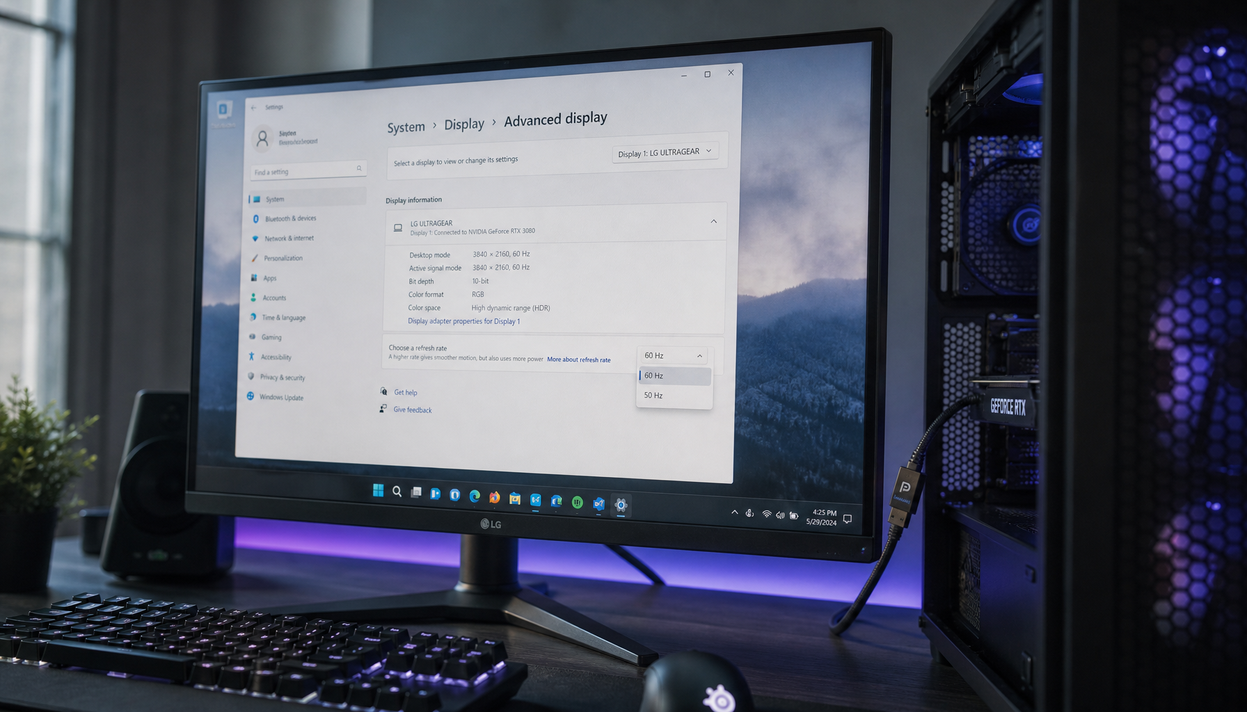 Use the correct 240Hz setup for gaming