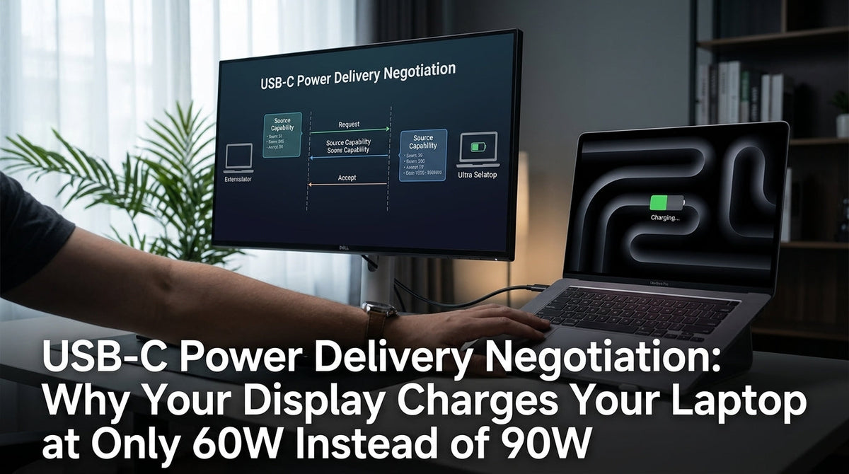 USB-C Power Delivery Negotiation: Why Your Display Charges Your Laptop at Only 60W Instead of 90W
