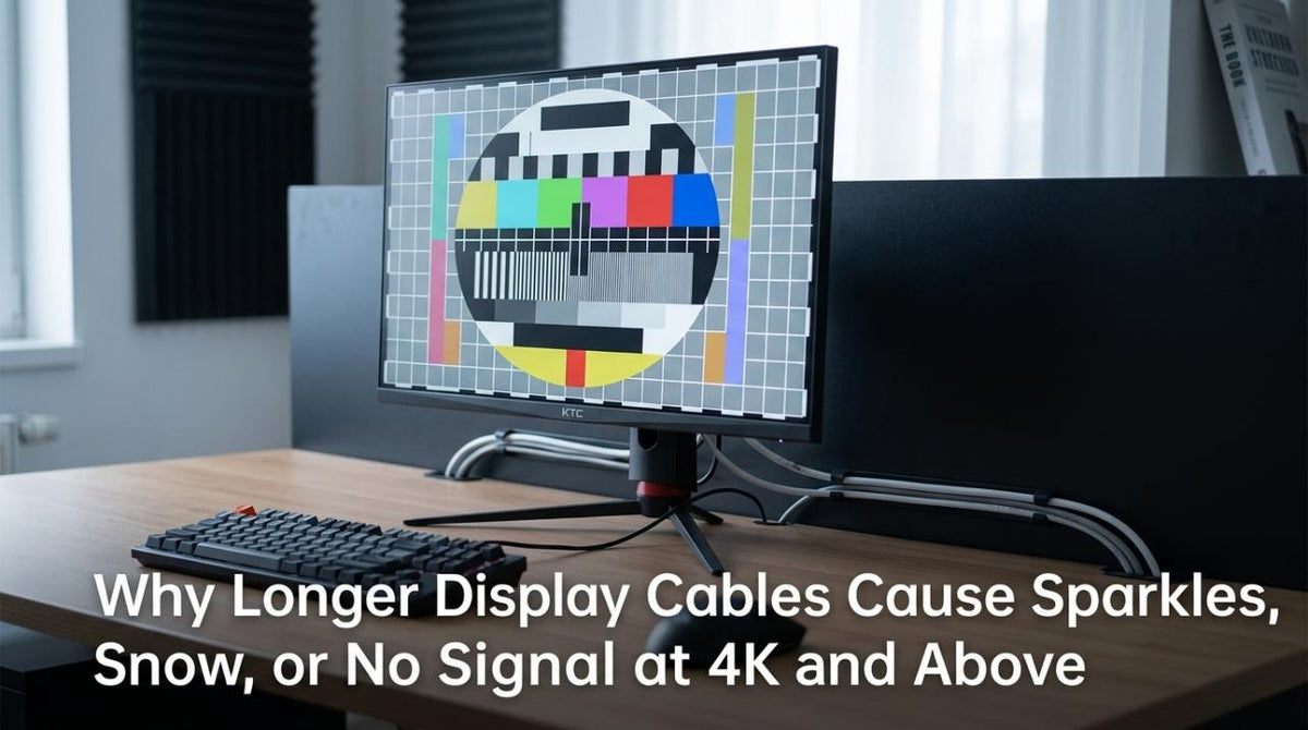 Why Longer Display Cables Cause Sparkles, Snow, or No Signal at 4K and Above