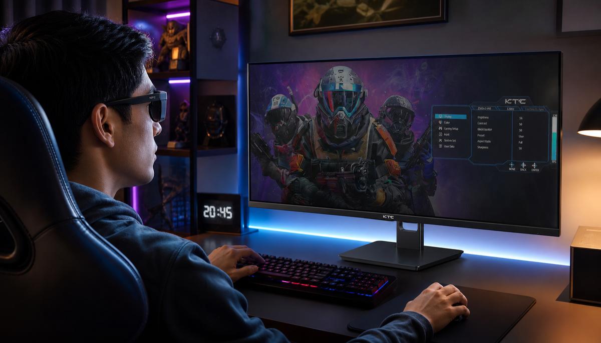 Polarized sunglasses causing color shift and darkening on a gaming monitor display