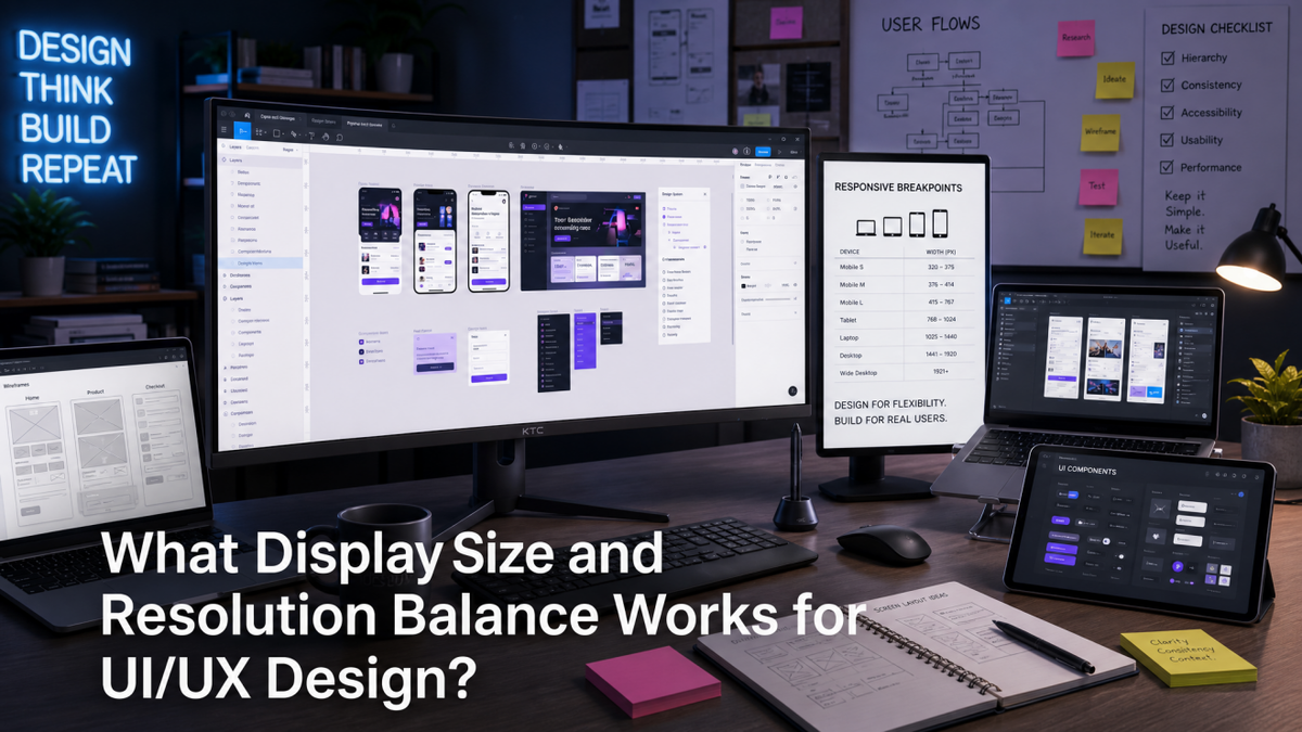What Display Size and Resolution Balance Works for UI/UX Design?