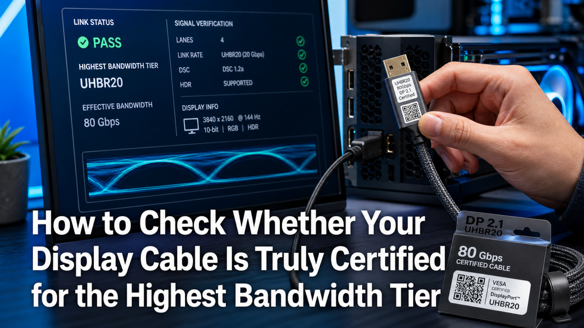 How to Check Whether Your Display Cable Is Truly Certified for the Highest Bandwidth Tier