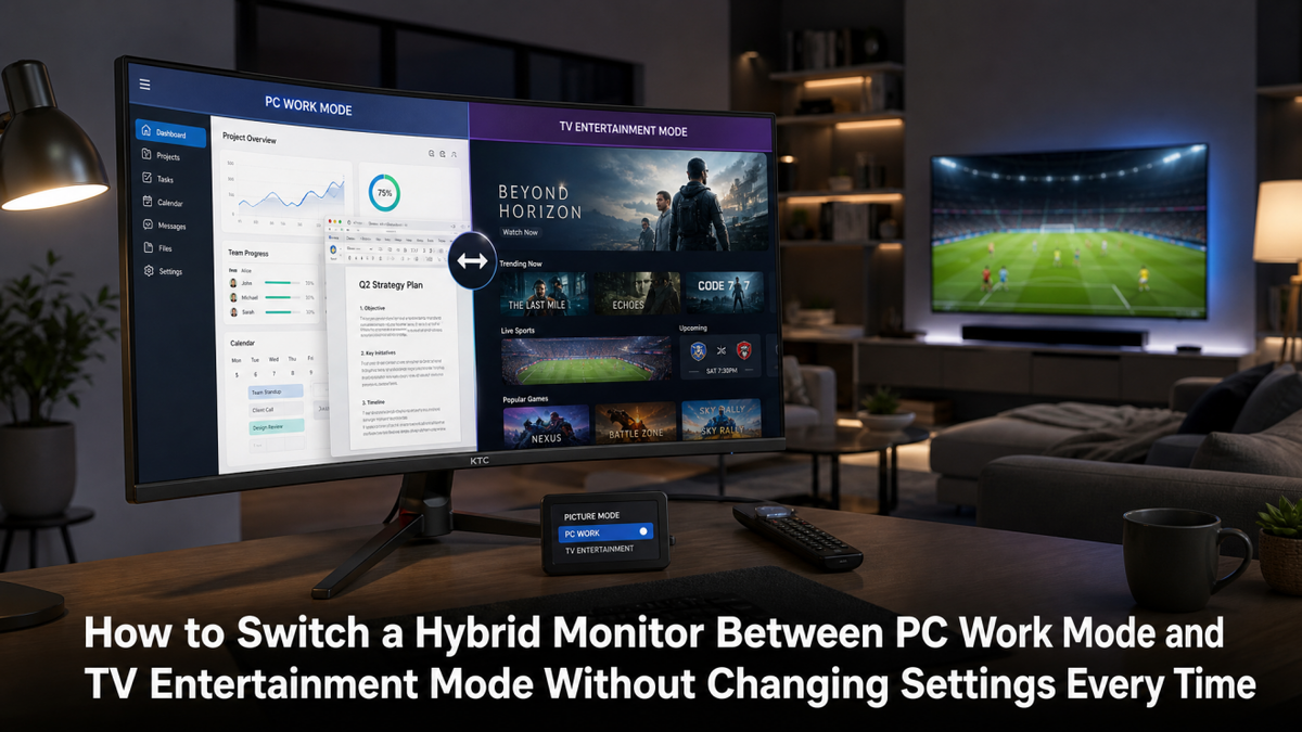 Hybrid Monitor Setup for Work & Play Without Resetting