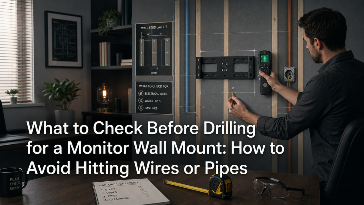 What to Check Before Drilling for a Monitor Wall Mount: How to Avoid Hitting Wires or Pipes