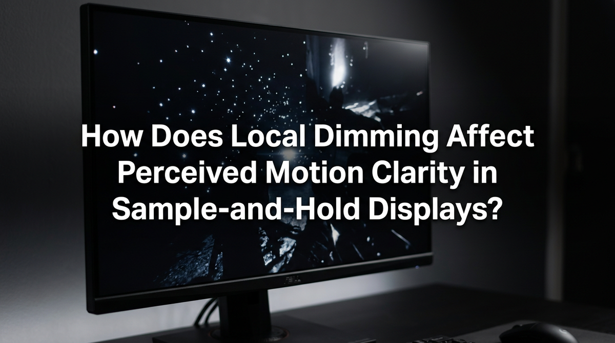 How Does Local Dimming Affect Perceived Motion Clarity in Sample-and-Hold Displays?