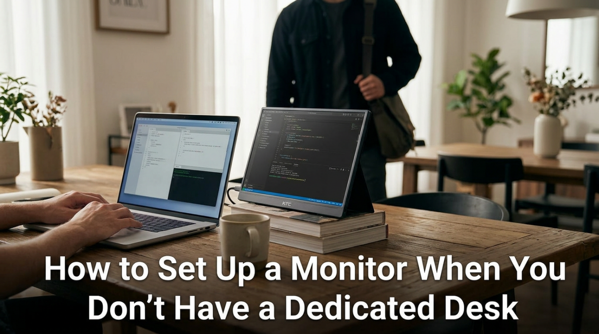 How to Set Up a Monitor When You Don’t Have a Dedicated Desk