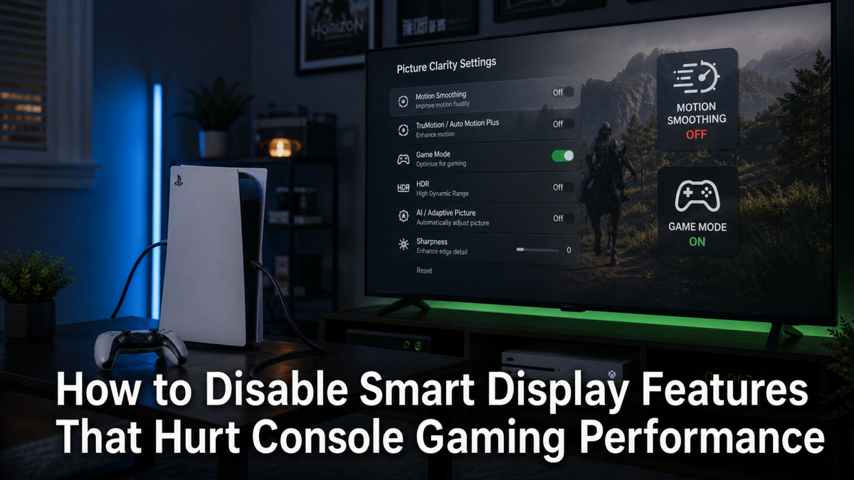 How to Disable Smart Display Features That Hurt Console Gaming Performance