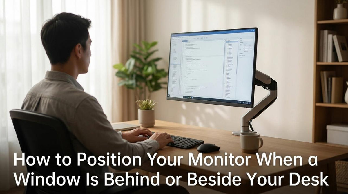 How to Position Your Monitor When a Window Is Behind or Beside Your Desk
