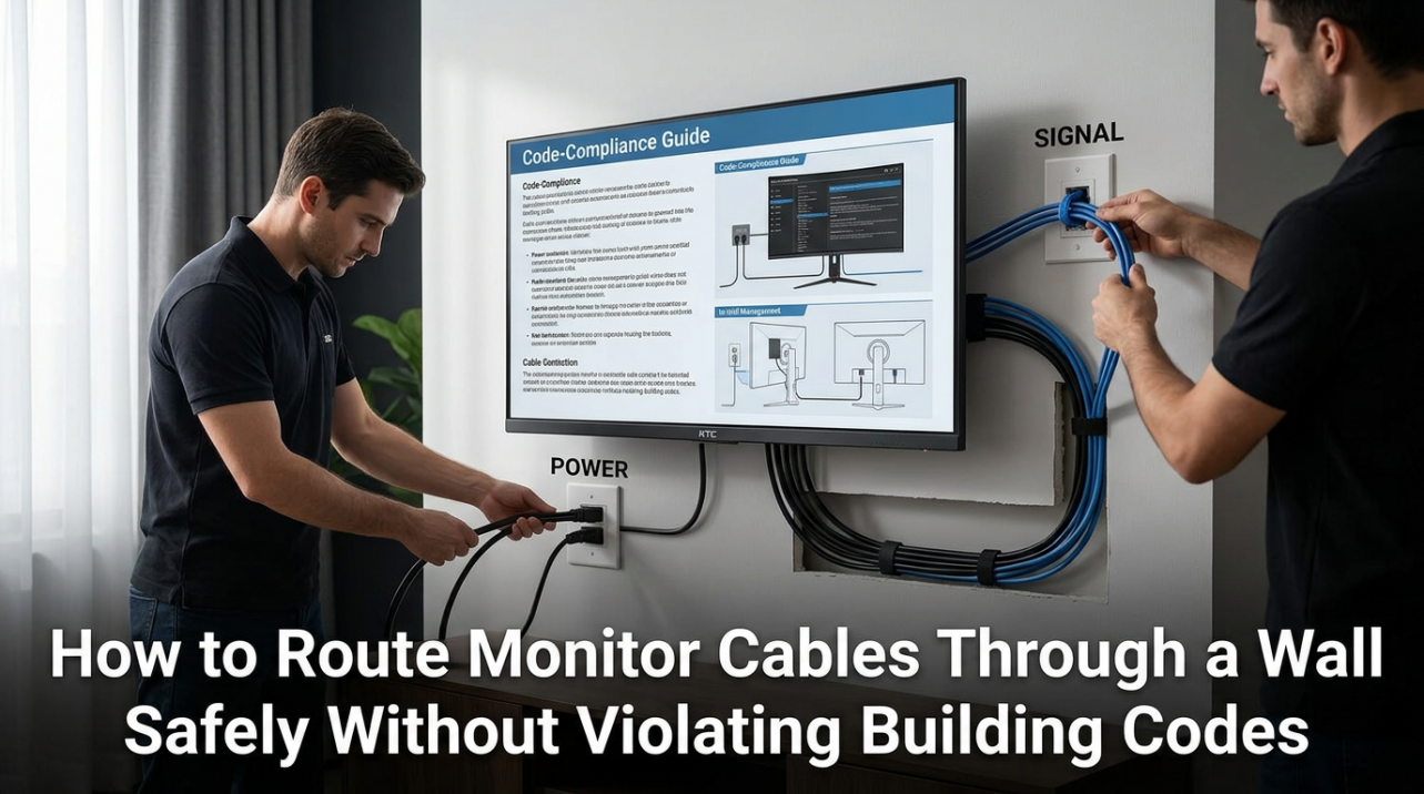 How to Route Monitor Cables Through a Wall Safely Without Violating Building Codes