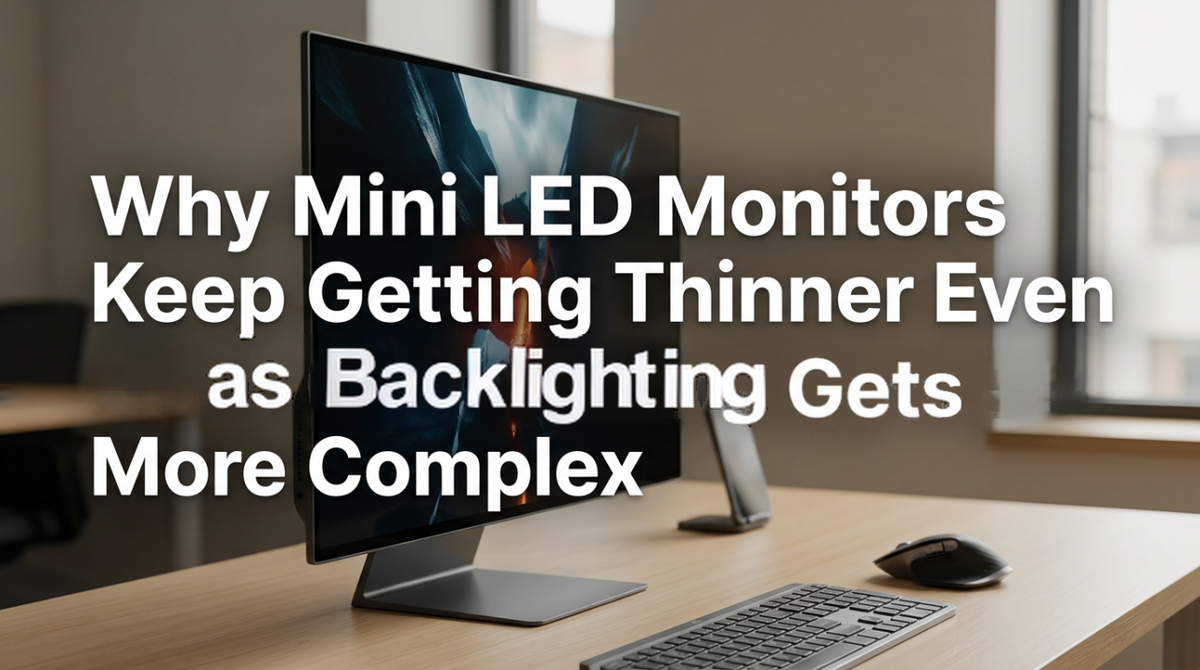 Why Mini LED Monitors Keep Getting Thinner Even as Backlighting Gets More Complex