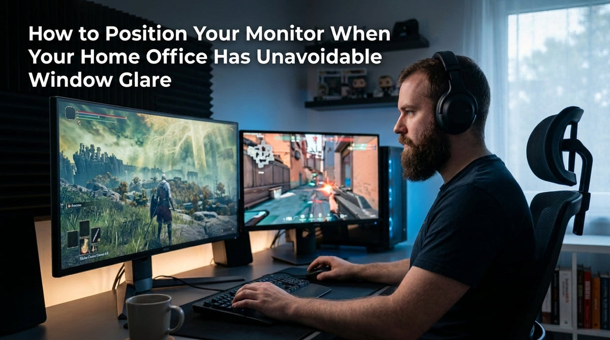 How to Position Your Monitor When Your Home Office Has Unavoidable Window Glare