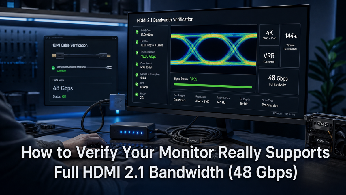 How to Verify Your Monitor Really Supports Full HDMI 2.1 Bandwidth (48 Gbps)