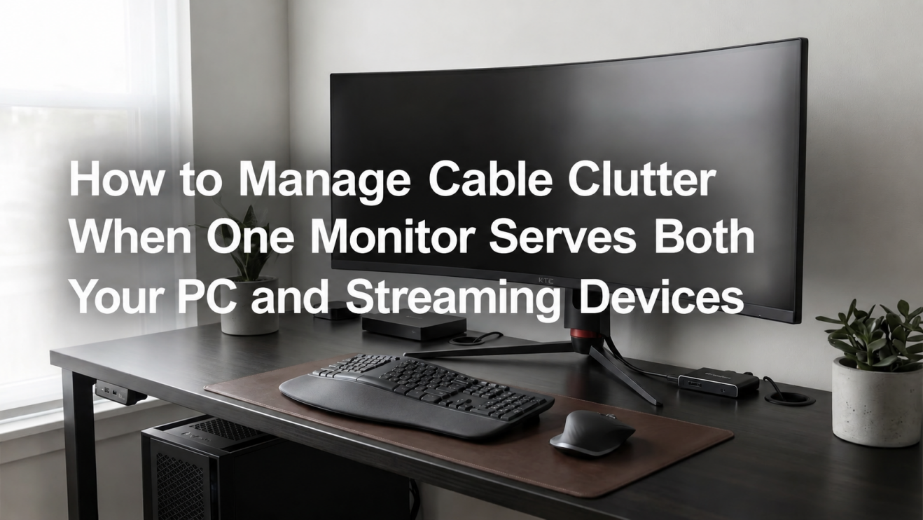 How to Manage Cable Clutter When One Monitor Serves Both Your PC and Streaming Devices