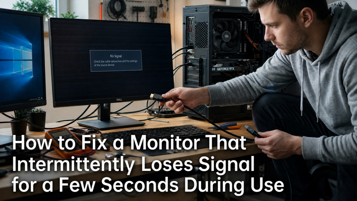 How to Fix a Monitor That Intermittently Loses Signal for a Few Seconds During Use