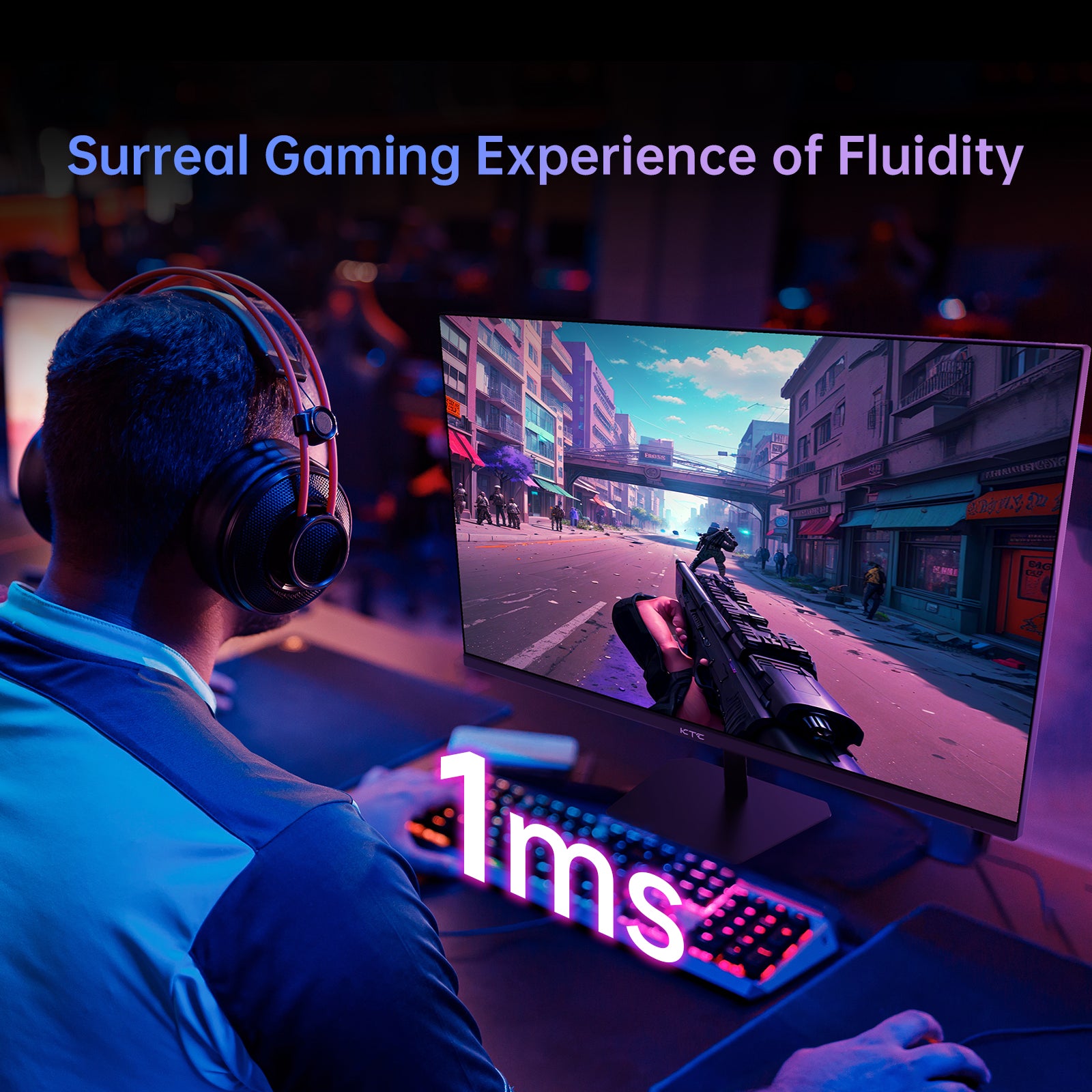 KTC 24.5" FHD 180Hz 1ms Wall Mount Gaming Monitor | H25T7