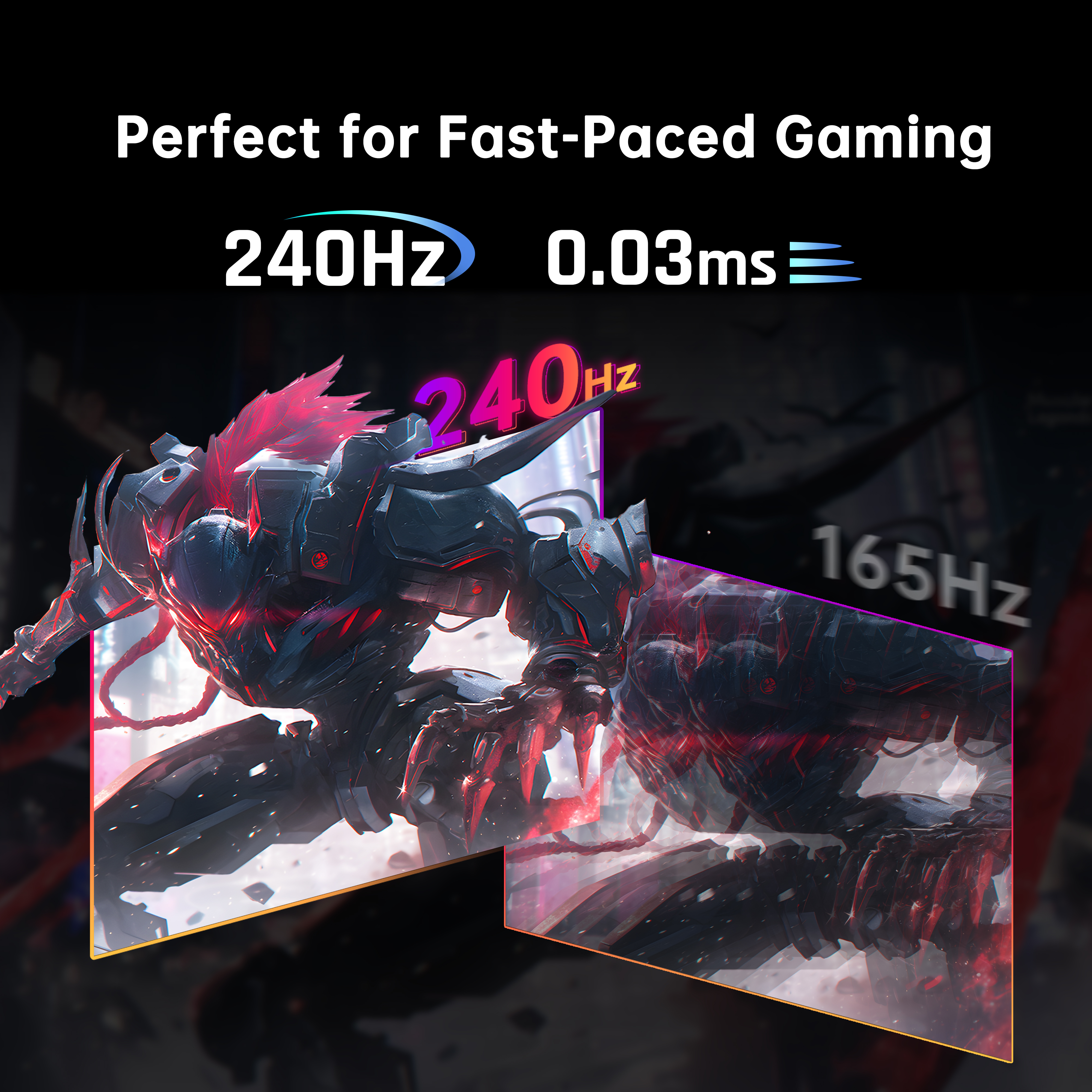 KTC OLED Gaming Monitor: 240Hz and 0.03ms response time for fast-paced gaming, esports ready.