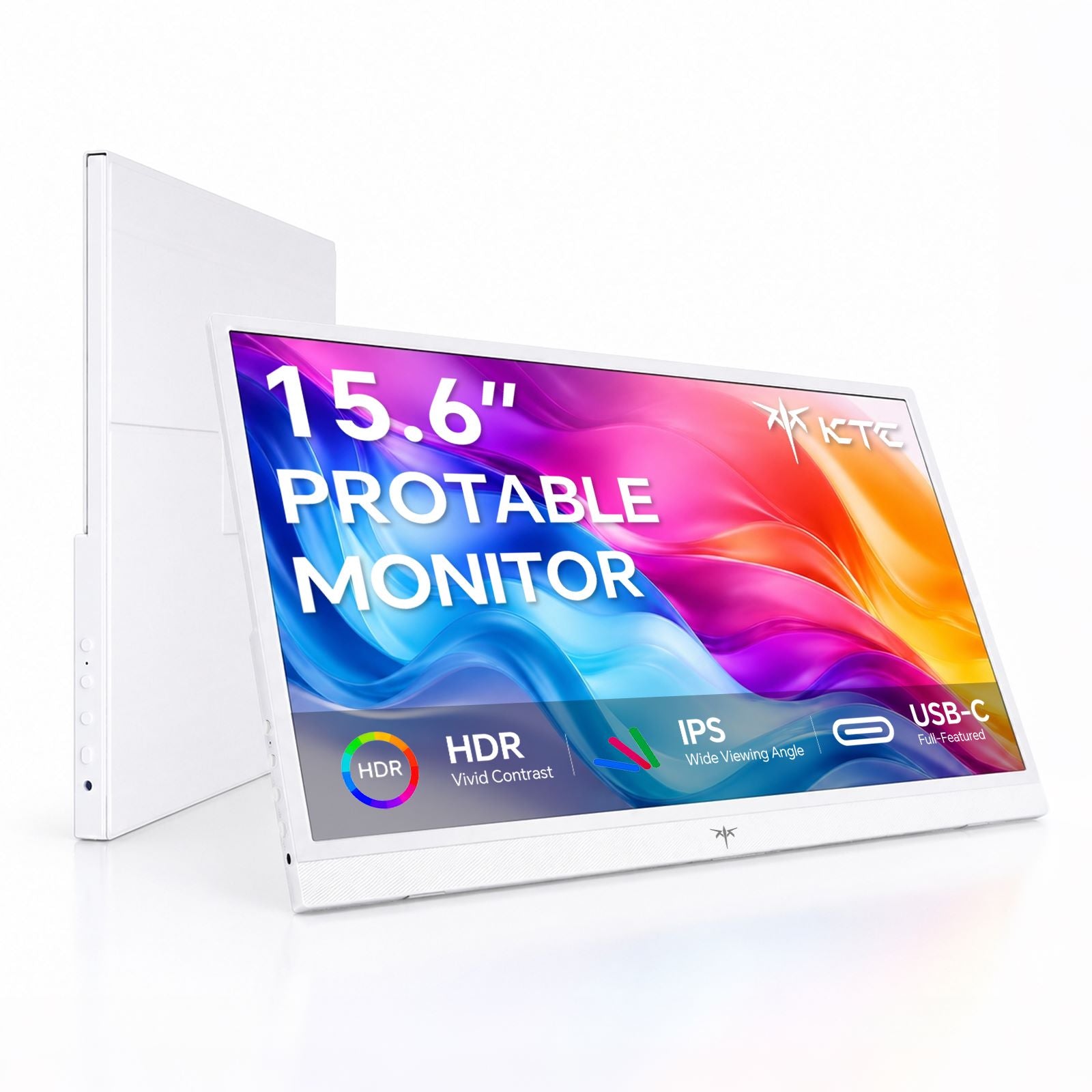 KTC 15.6" FHD HDMI Portable Travel Monitor with Built-in Speakers丨H15F8
