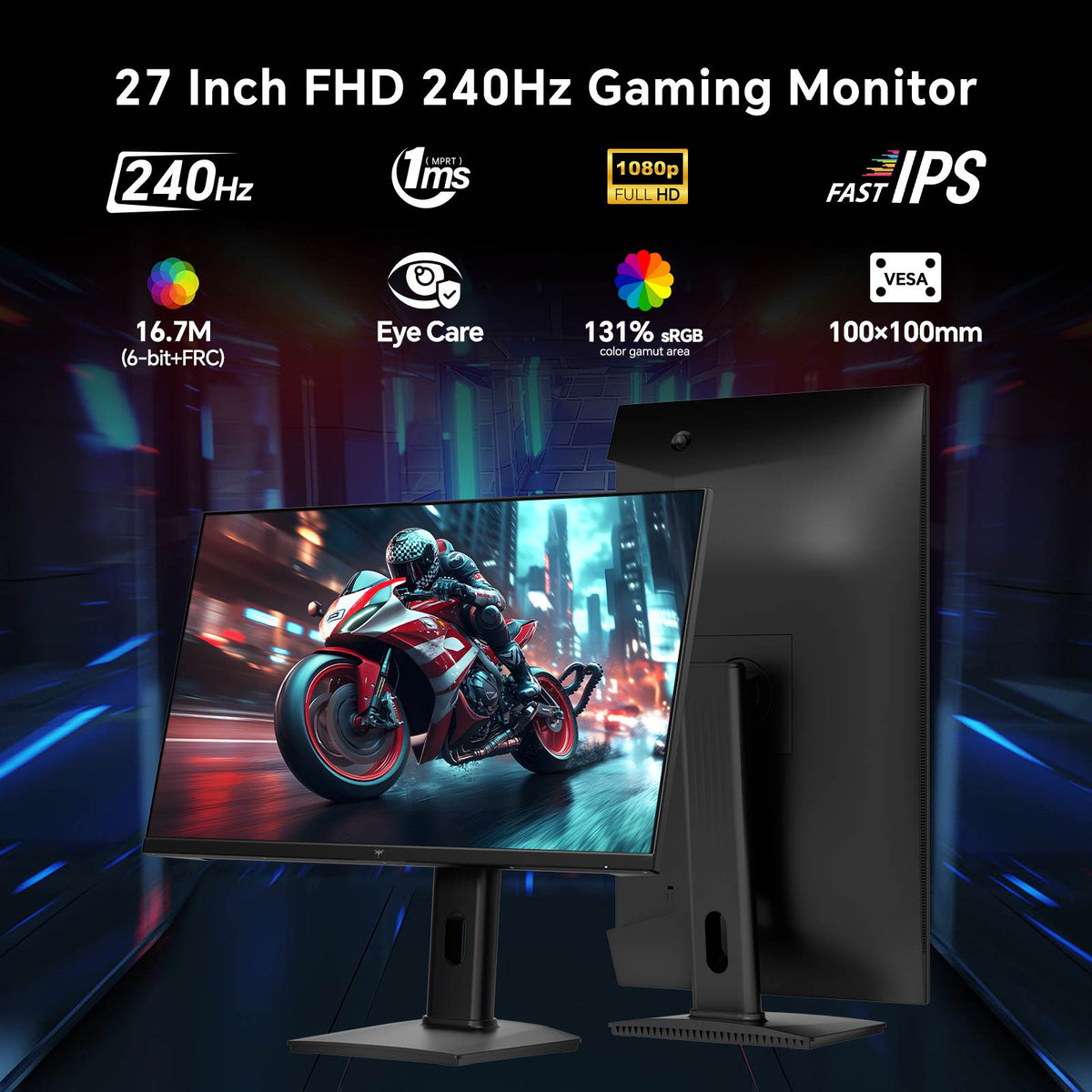 KTC 27" FHD 240Hz Fast IPS Gaming Monitor | H27F7