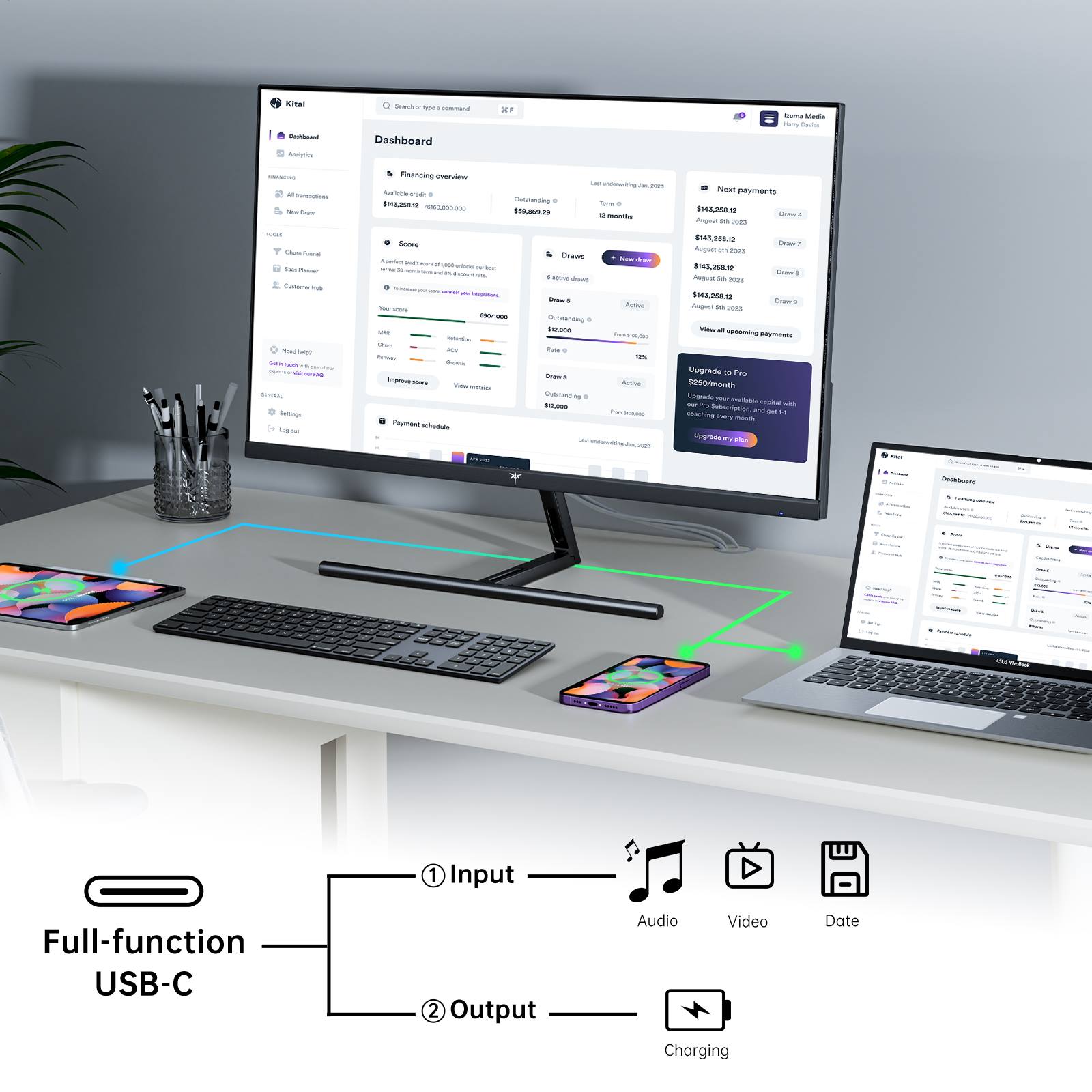 KTC 27" 5K@60Hz 2K@120Hz Home&Office Monitor | H27P3