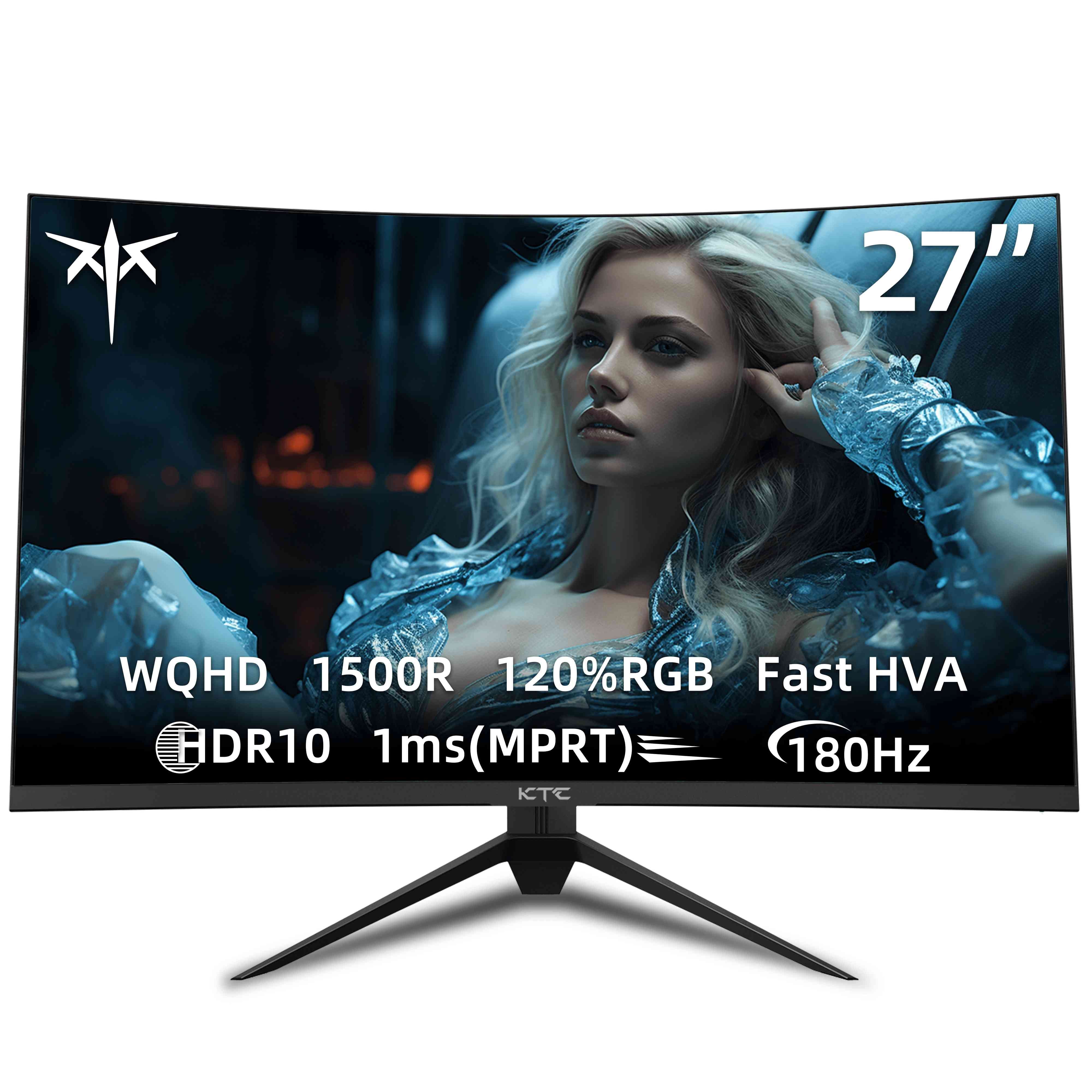 KTC 27" 2K 180Hz/1ms 1500R Curved Gaming Monitor | H27S17