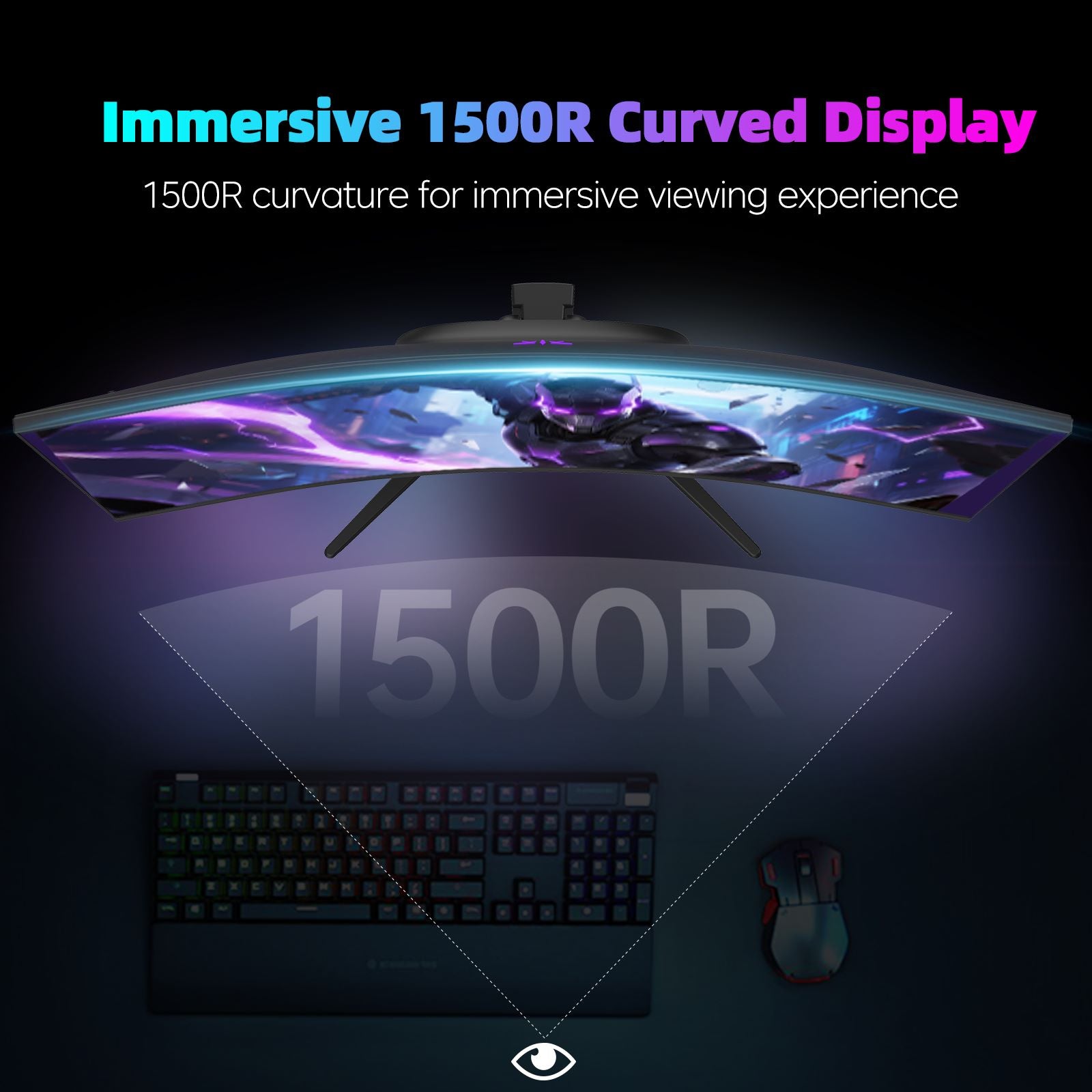 KTC 27" 2K 200Hz/HD 400Hz Dual Mode Curved Gaming Monitor | H27S5