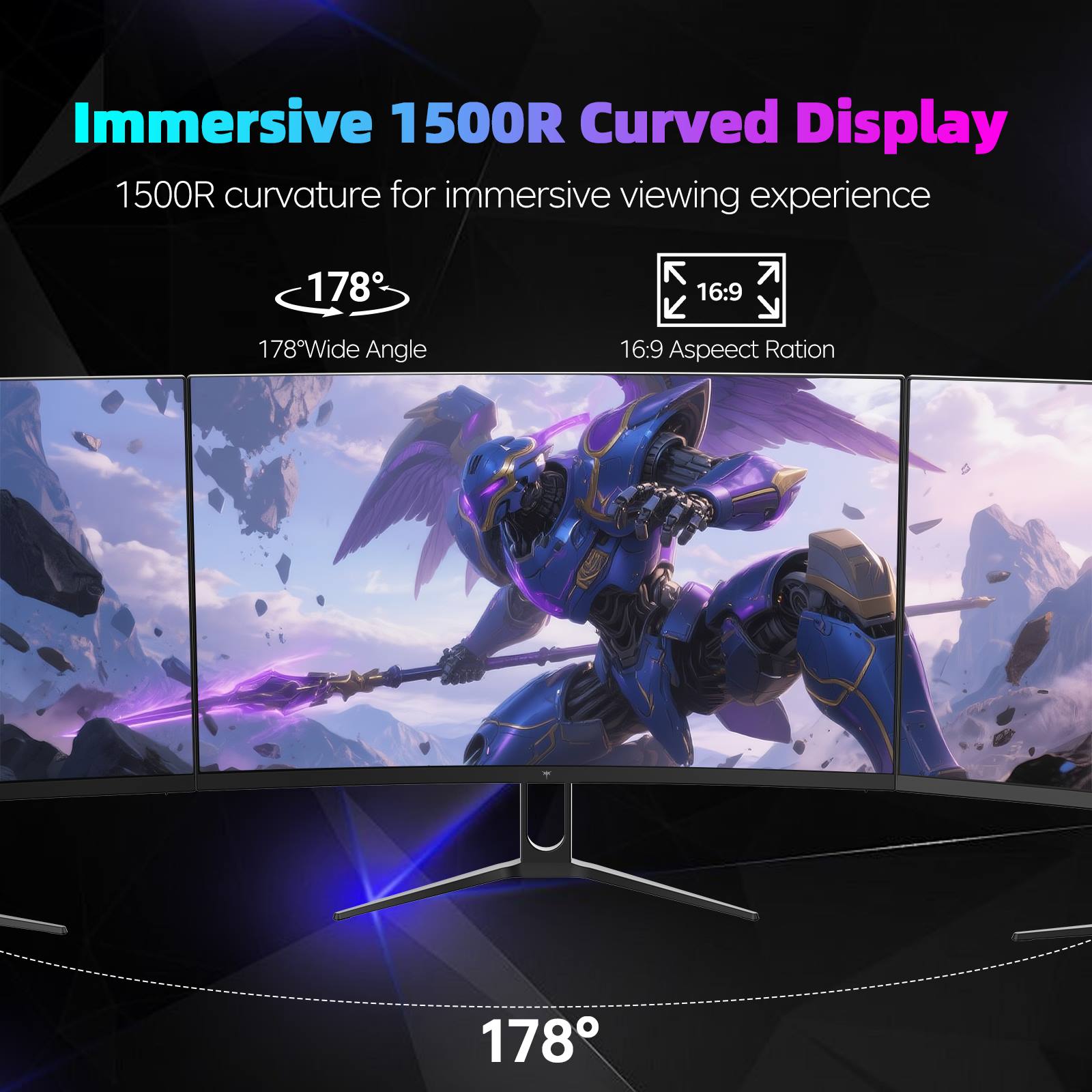 KTC 27" 2K 200Hz/HD 400Hz Dual Mode Curved Gaming Monitor | H27S5