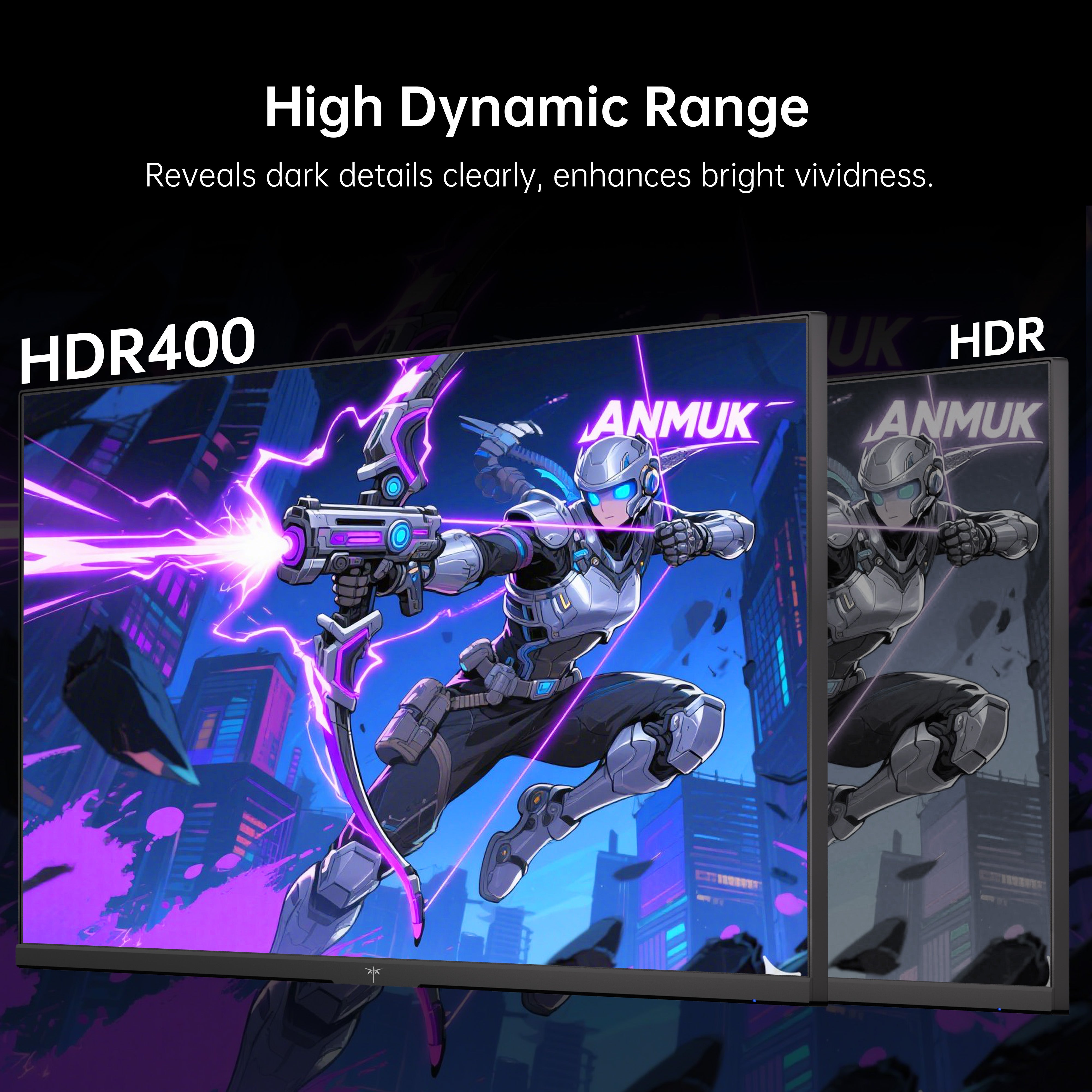 KTC 27" Gaming Monitor with HDR400. HDR technology provides clear details and vibrant color for immersive esports experience.