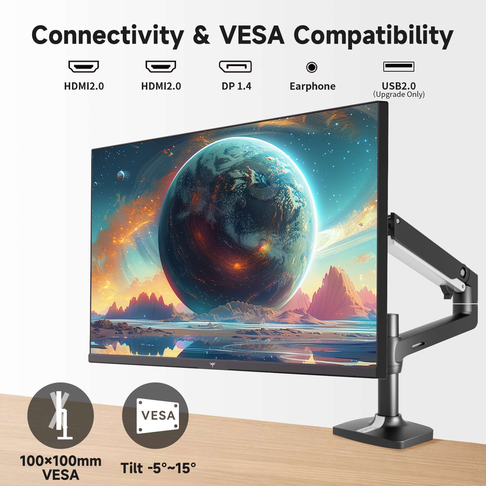 KTC 27" 2K 144Hz HVA High-contrast Gaming Monitor丨H27T27S