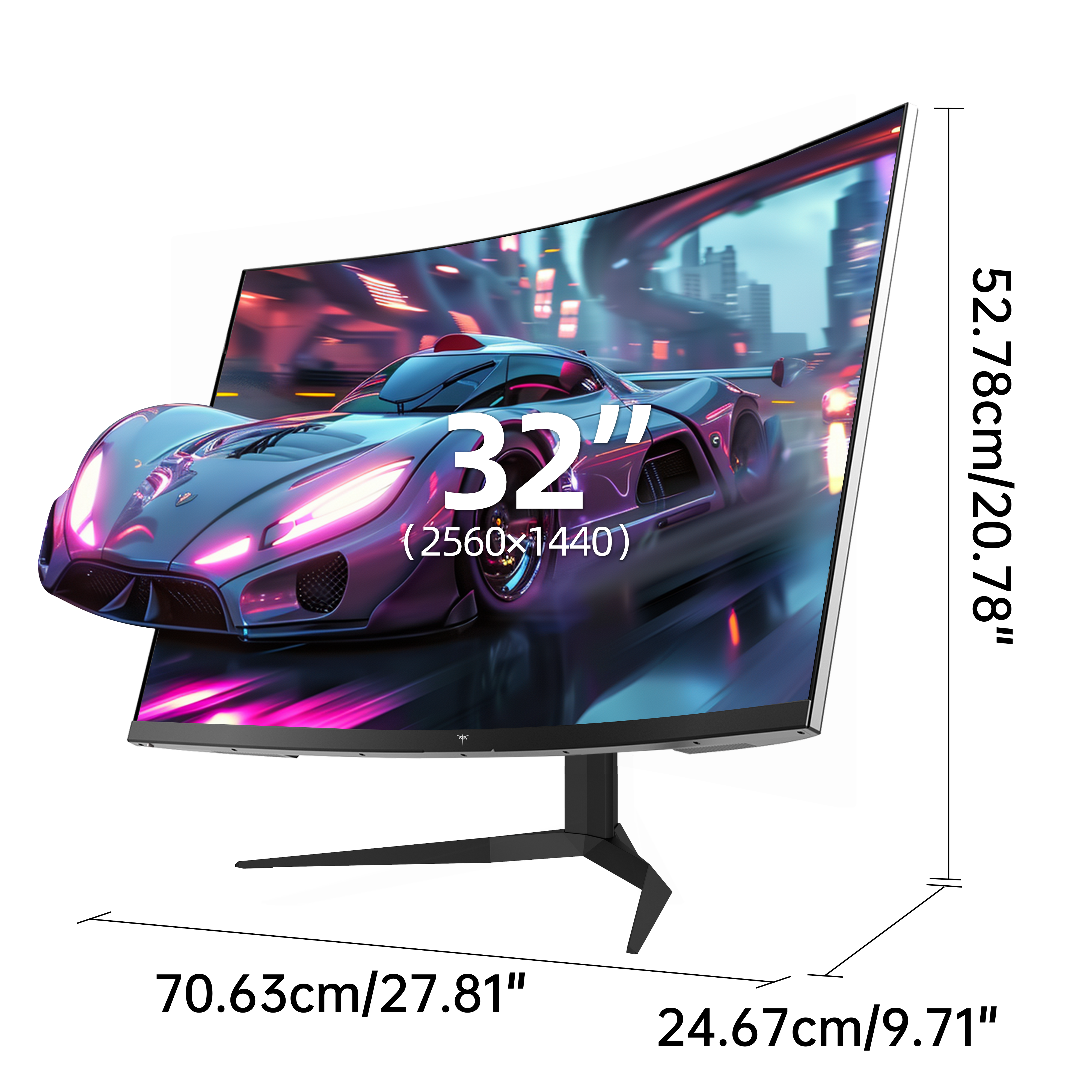 KTC 32 inch curved gaming monitor with QHD display, showcasing smooth visuals for esports