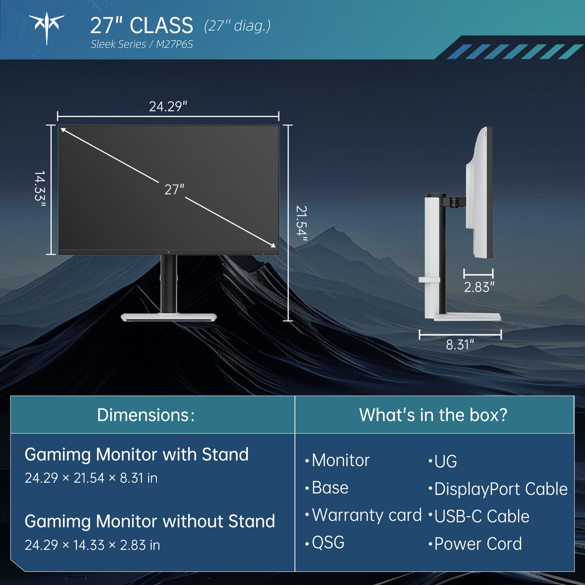 KTC Mini LED 27" 4K 160Hz HDR1400 Gaming Monitor | M27P6S