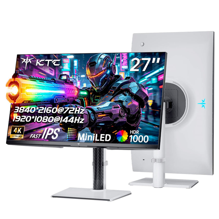 KTC 27-inch Mini LED gaming monitor with 4K UHD, 144Hz, HDR1000, Fast IPS