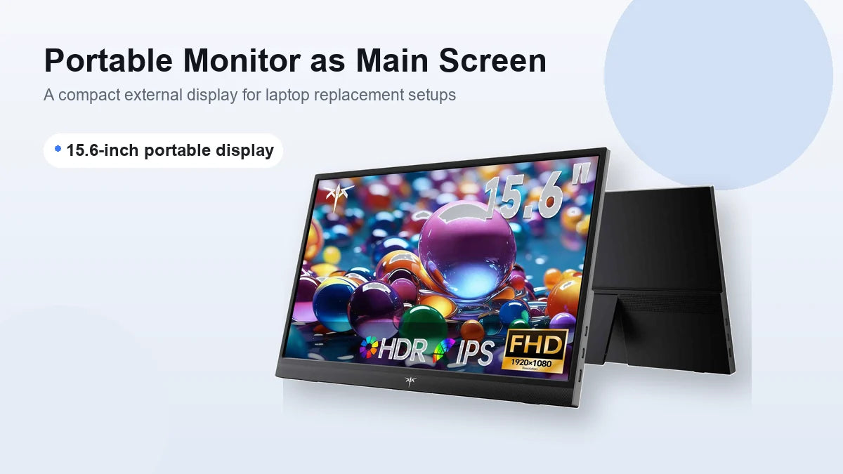 Portable monitor product shown as a main screen option