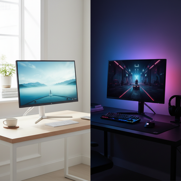 The Subtle Art of Monitor Finishes: Matte White vs. Matte Black in Desk Aesthetics