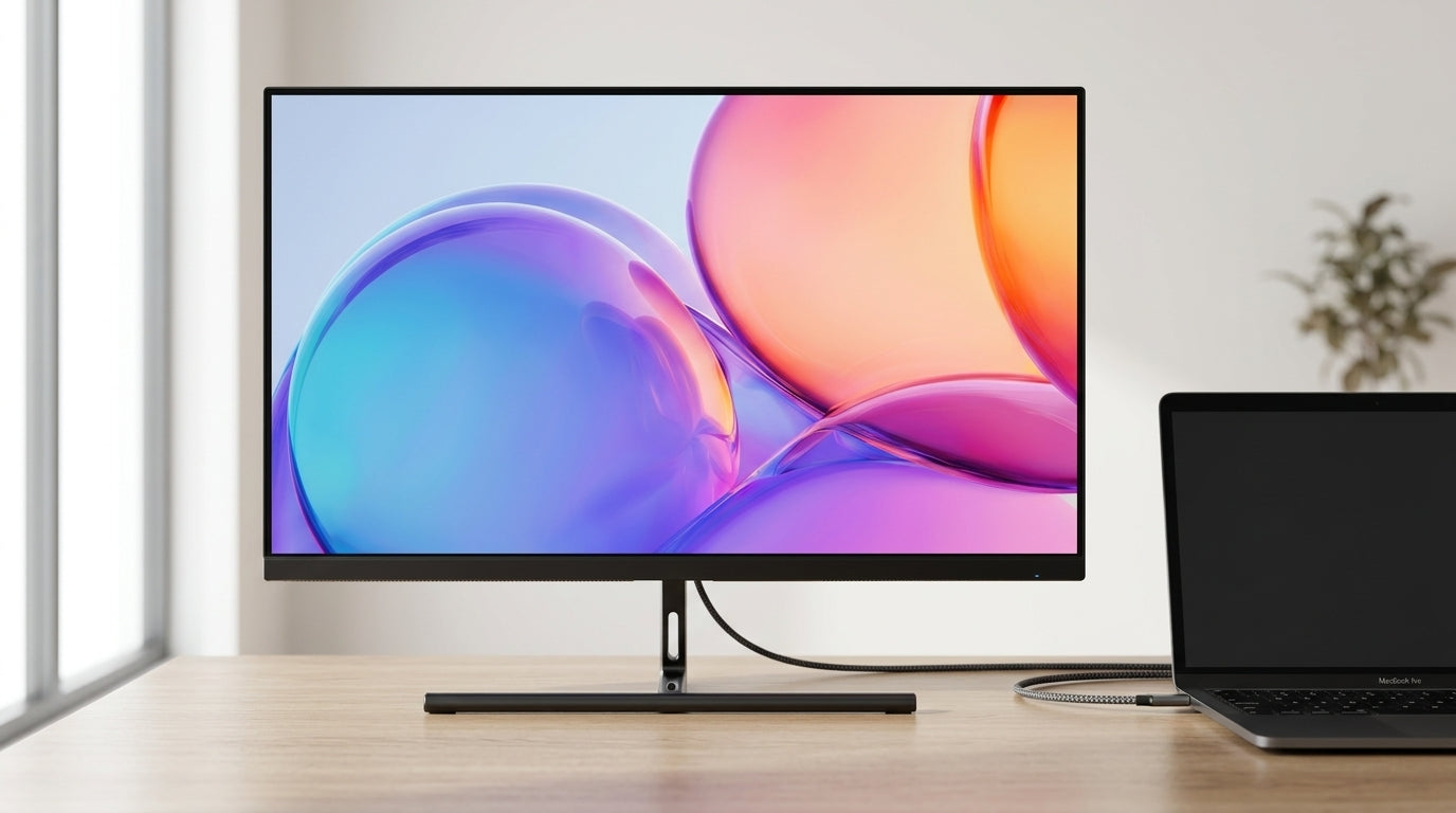 KTC H27P3 5K monitor on a clean desk setup