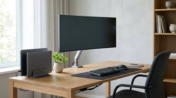 Organizing a 3-Laptop Hot-Desking Station with One Monitor
