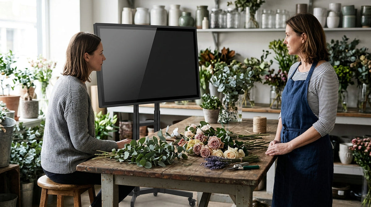 Mobile touch screen comparison for florist workflow planning