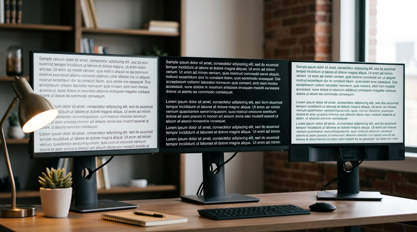 Text Clarity Across OLED Mini-LED and IPS cover