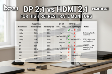 DP 2.1 vs HDMI 2.1 for High Refresh Rate Monitors
