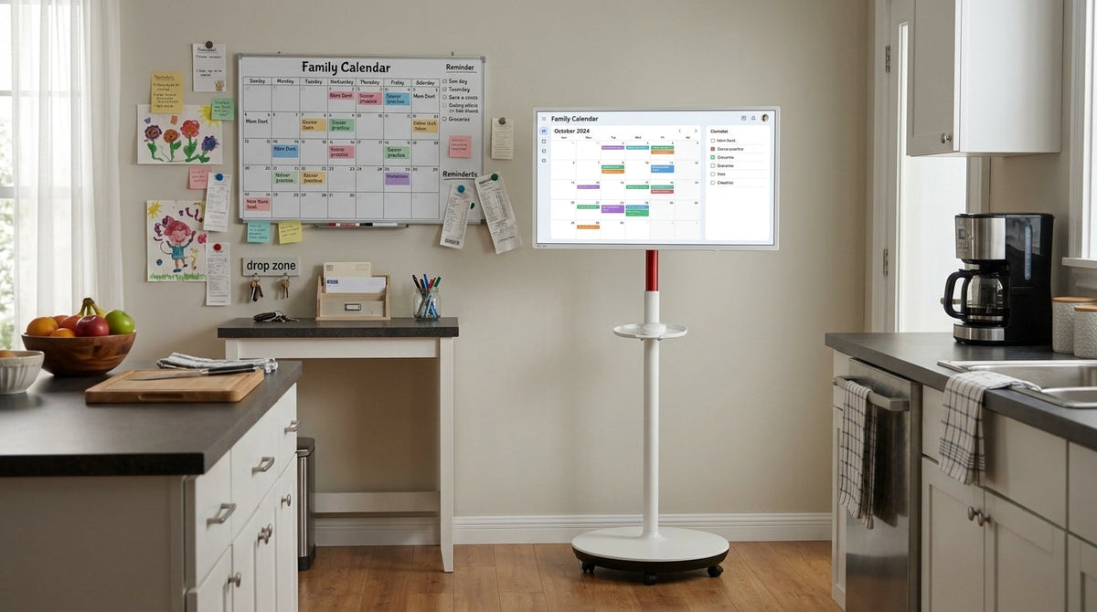 Rolling Smart Display Kitchen Command Center Workflow