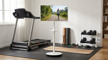 Rolling Smart Display for Home Gym Workflows