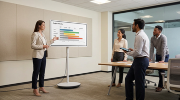 Rolling Smart Display for Mobile Presentations and Creator Workflows