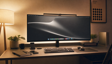How to Light Your Workspace When an Ultrawide Monitor Blocks Desk Lamps