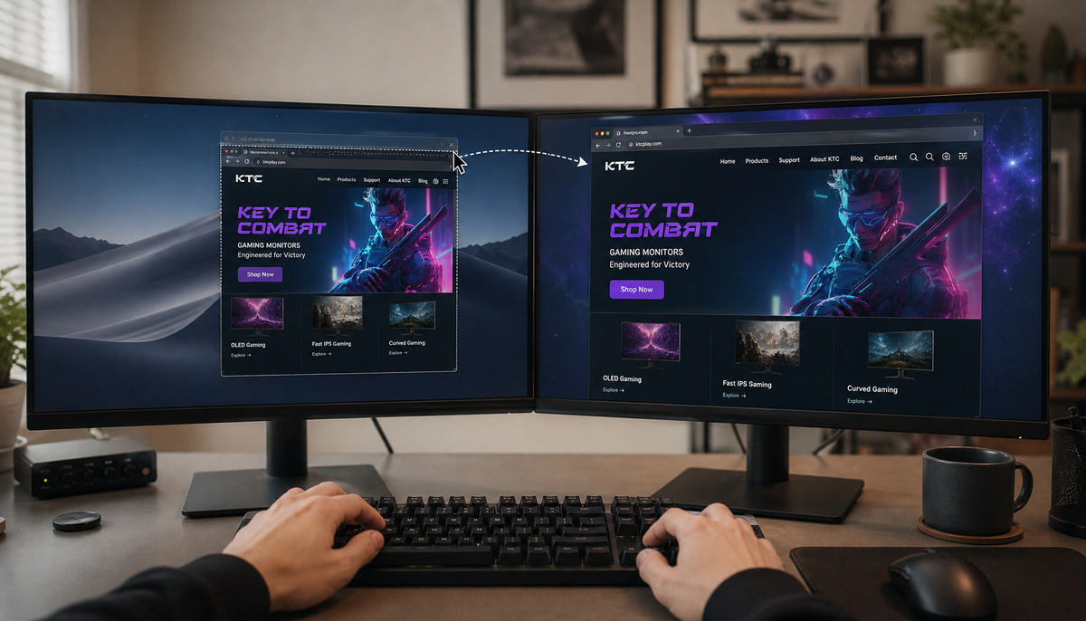 Snap Windows Across Monitors with Keyboard Shortcuts