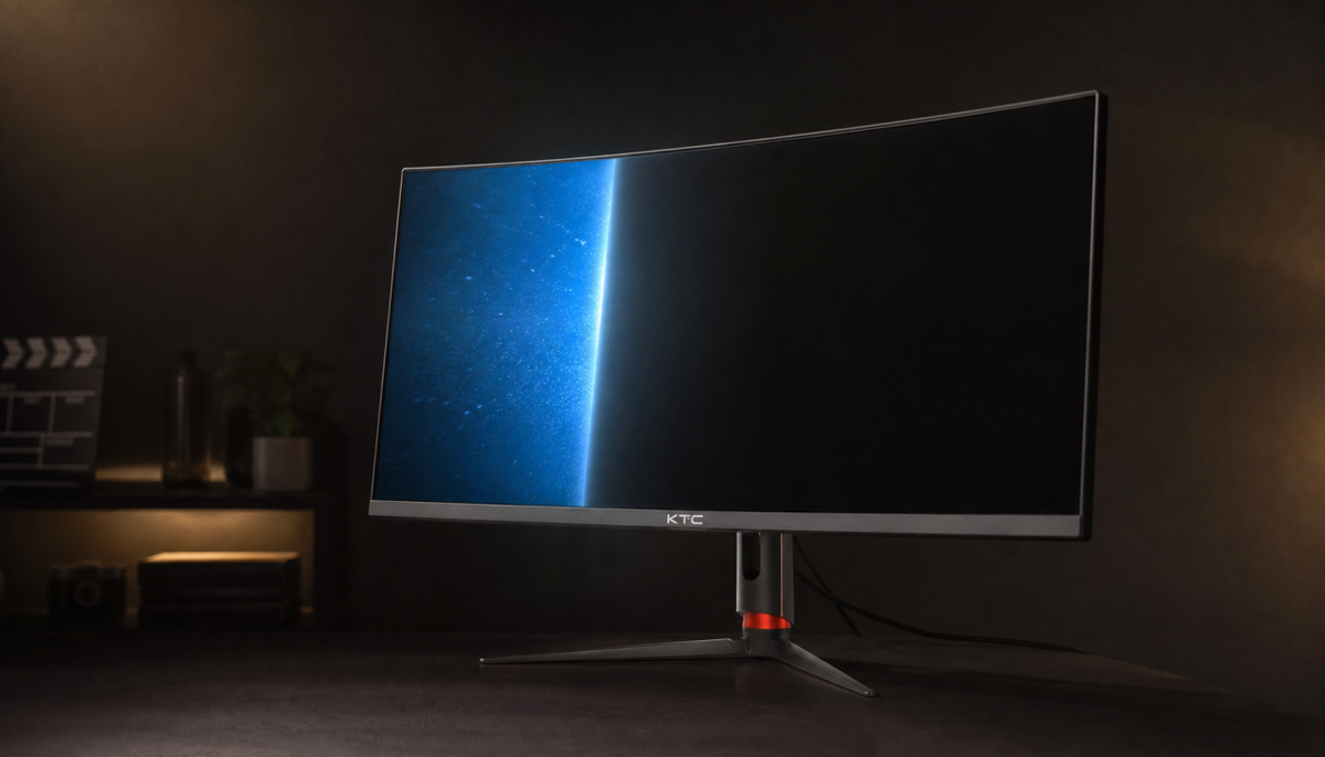 Gaming monitor displaying a brief black screen flash during a refresh rate mode switch