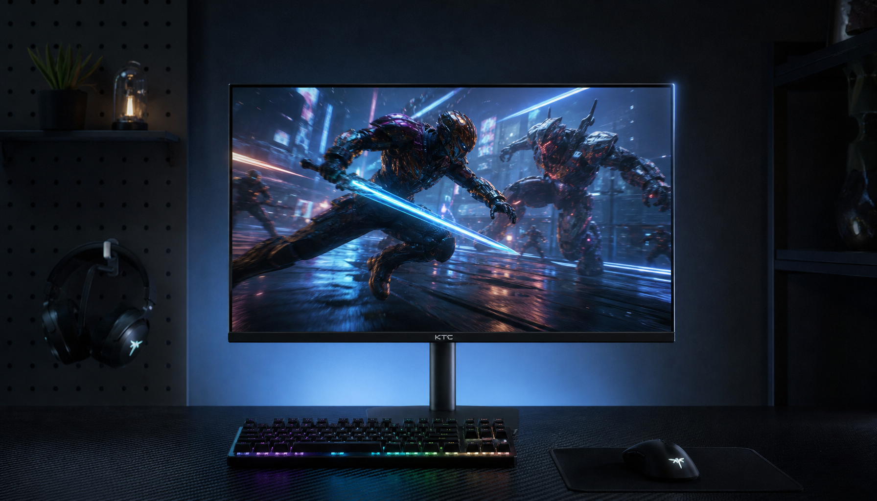Gaming monitor displaying crisp motion on screen, illustrating the relationship between refresh rate overclocking and image sharpness