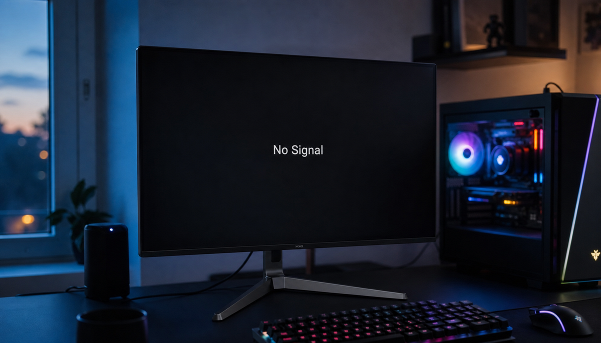 Gaming monitor showing No Signal message after enabling Secure Boot in UEFI settings